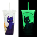 720ml Halloween luminous plastic sippy straw cup with PP construction and 6 colour options