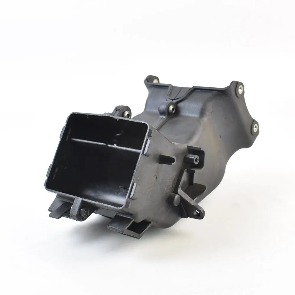 Black motorcycle ventilation pipe for Yamaha models measuring 280mm long by 170mm wide by 160mm high