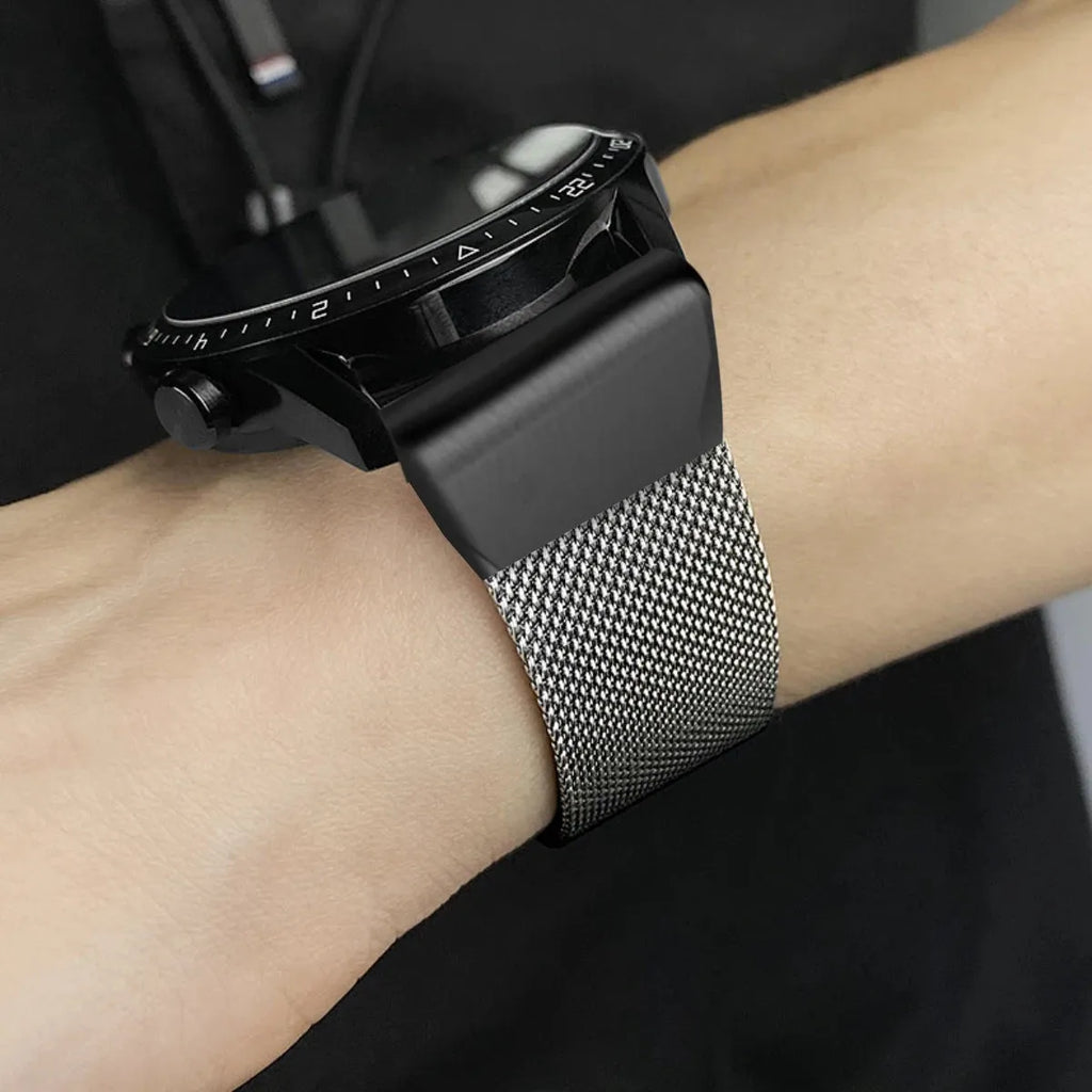 Stainless steel card-style replacement strap for Garmin Fenix smartwatch in multiple colours