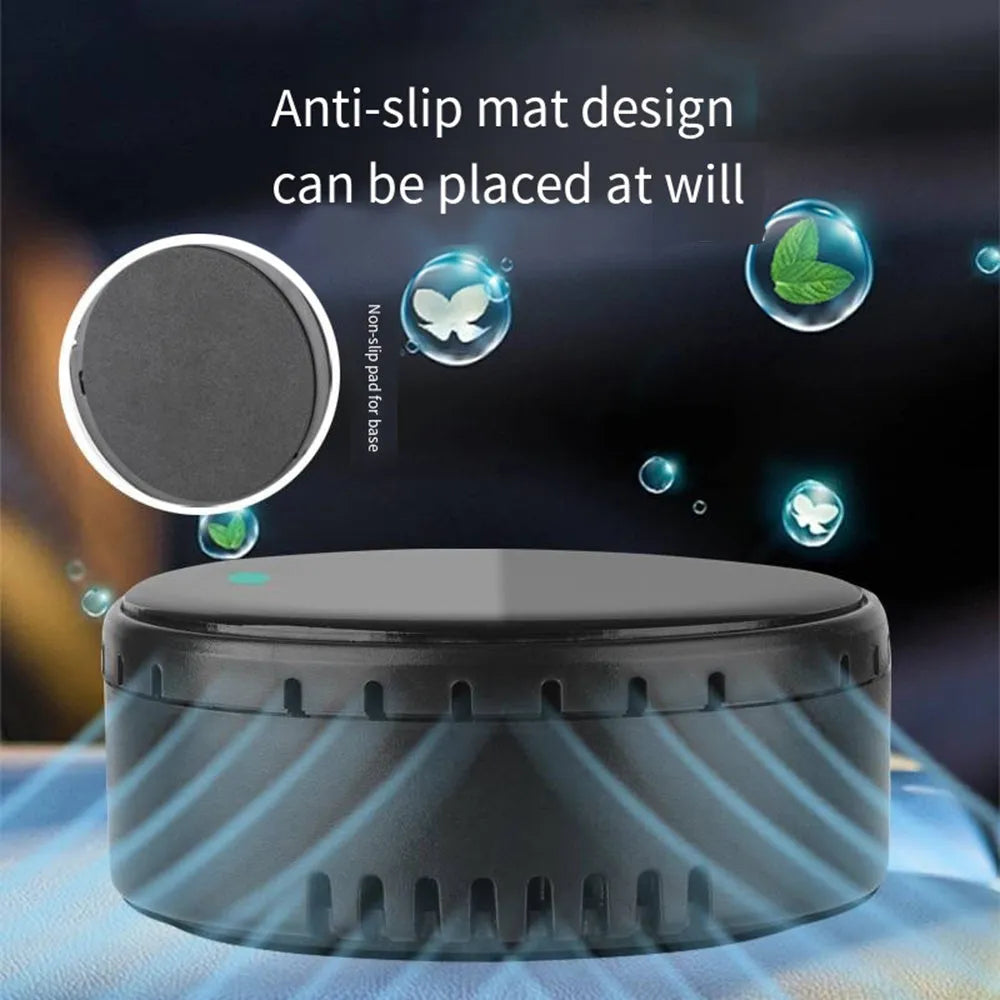 Solar-powered car air humidifier mounted at vehicle air conditioning outlet