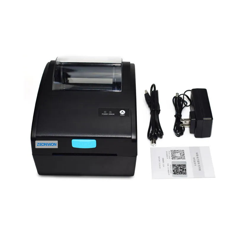 White thermal label printer with Bluetooth connectivity for shipping labels