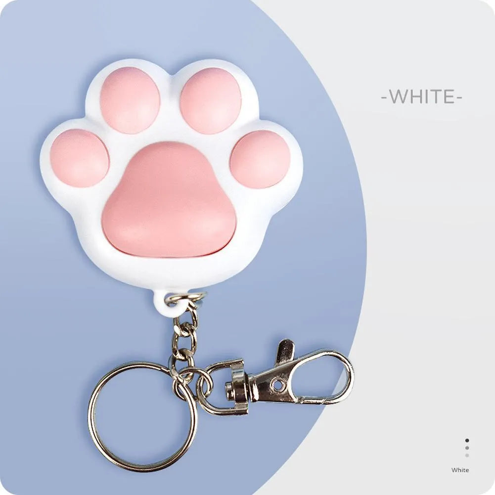 Compact pink and black USB rechargeable infrared cat teaser toy with keychain attachment