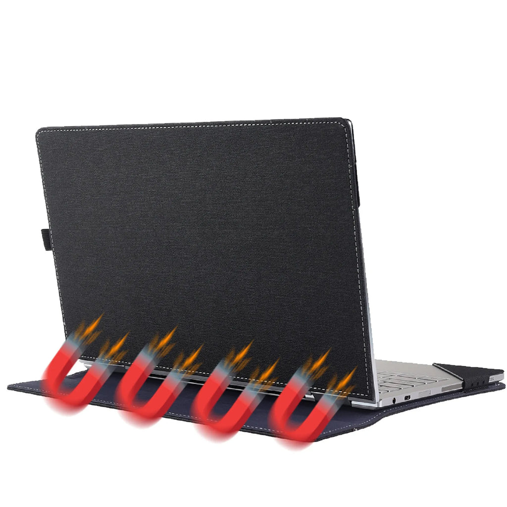 Black Chinese-style imitation leather laptop sleeve for Microsoft Laptop6