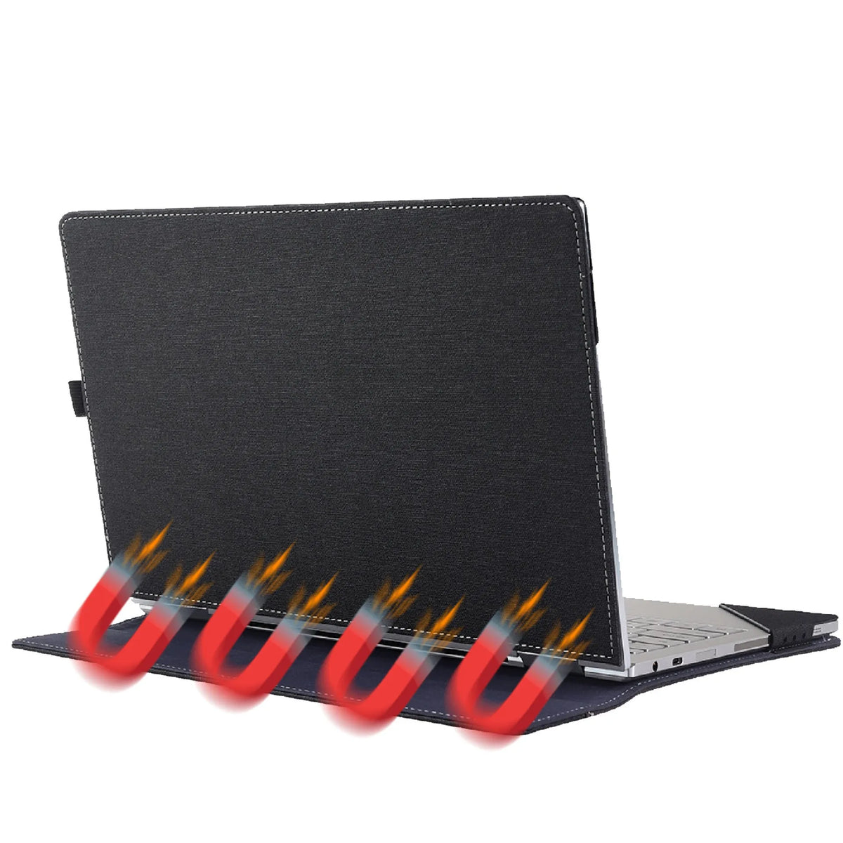 Black Chinese-style imitation leather laptop sleeve for Microsoft Laptop6