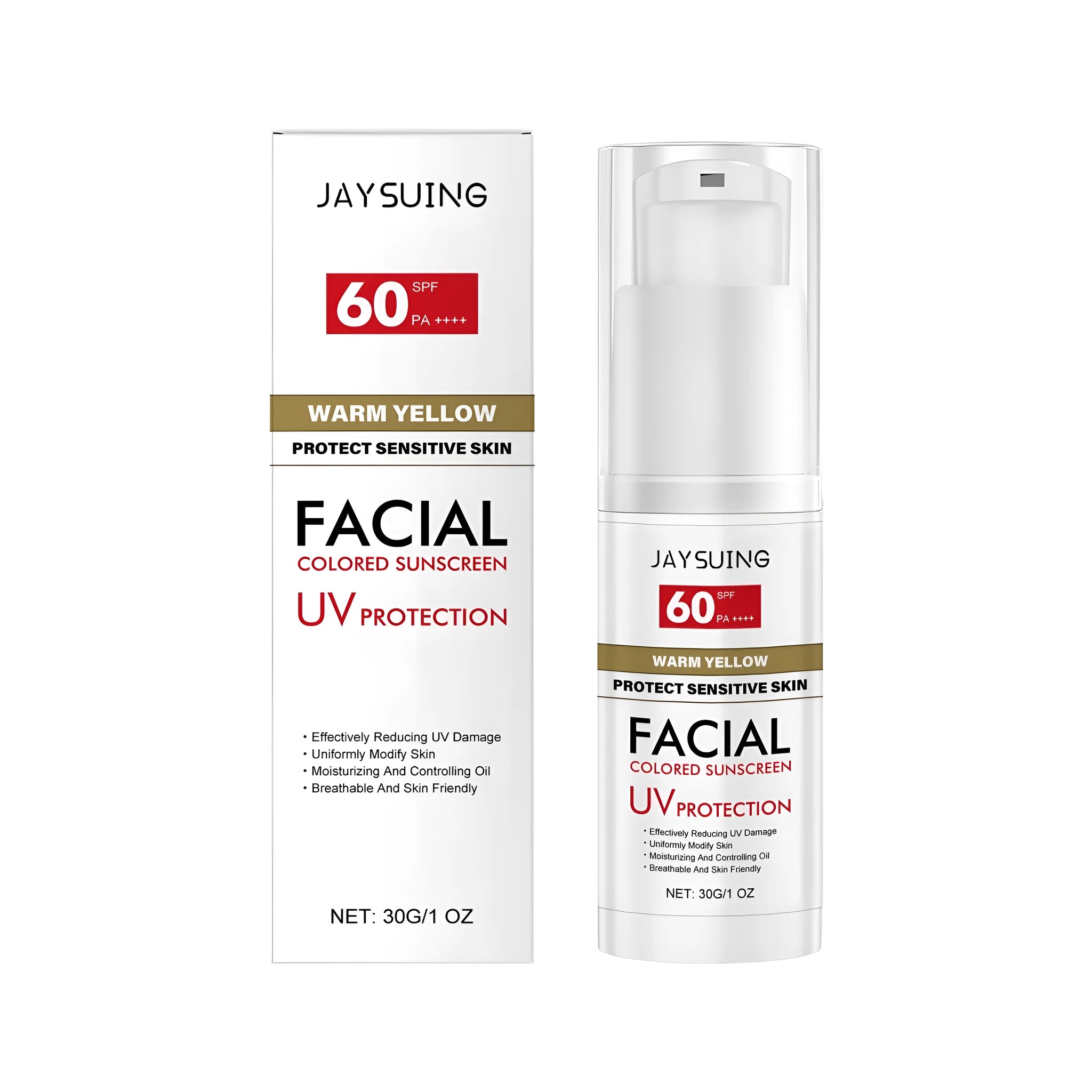 30g tube of lightweight facial sunscreen with hyaluronic acid and Centella asiatica extract.