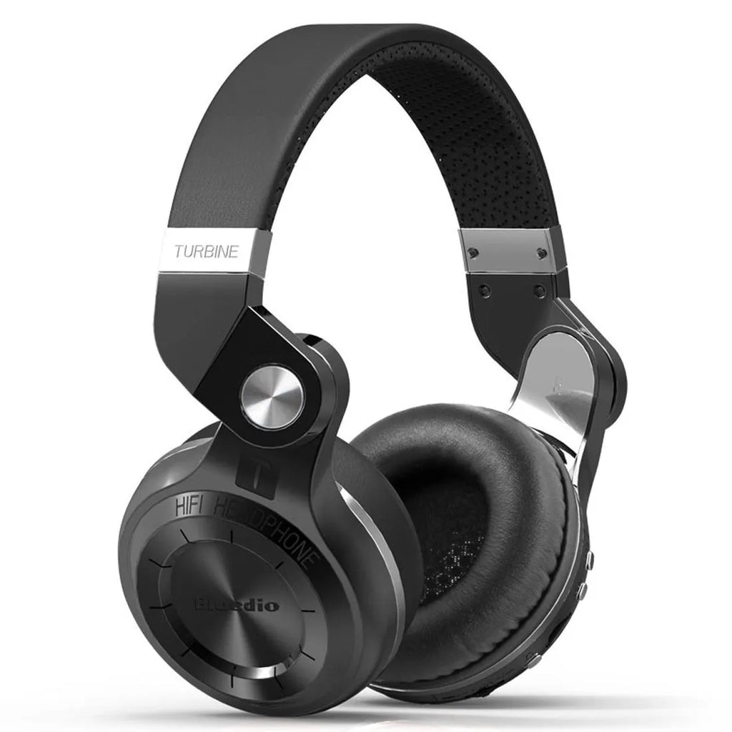 Bluetooth headphones in black, blue, red or white colours with head-mounted design