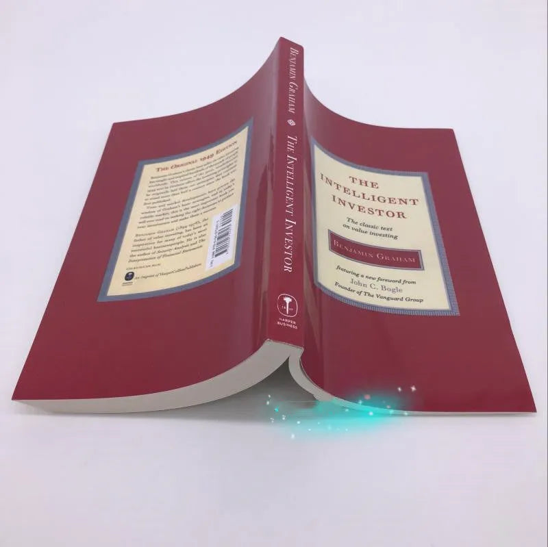The Intelligent Investor paperback book cover showing title and author Benjamin Graham