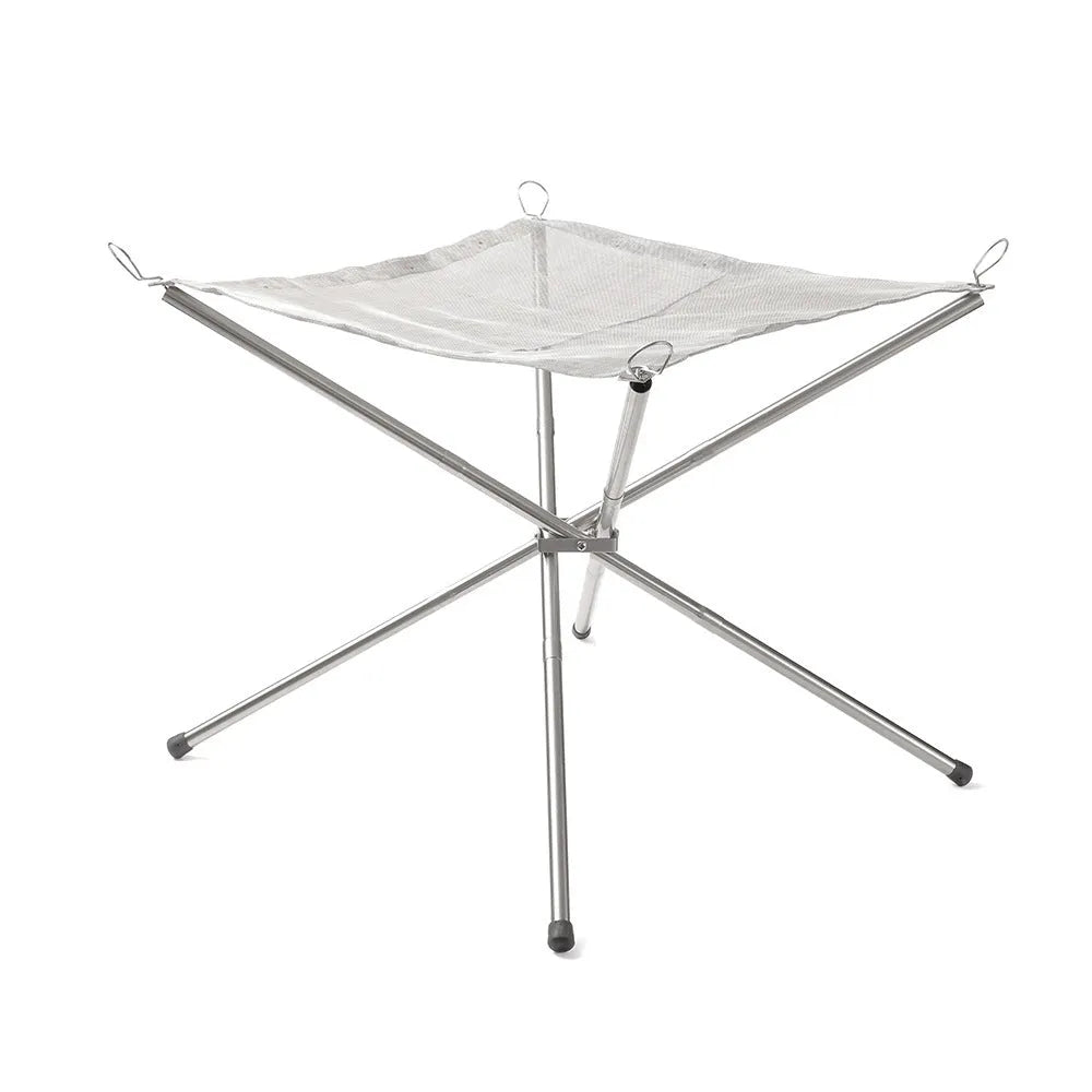 Silver stainless steel barbecue grill net, medium or large size option.