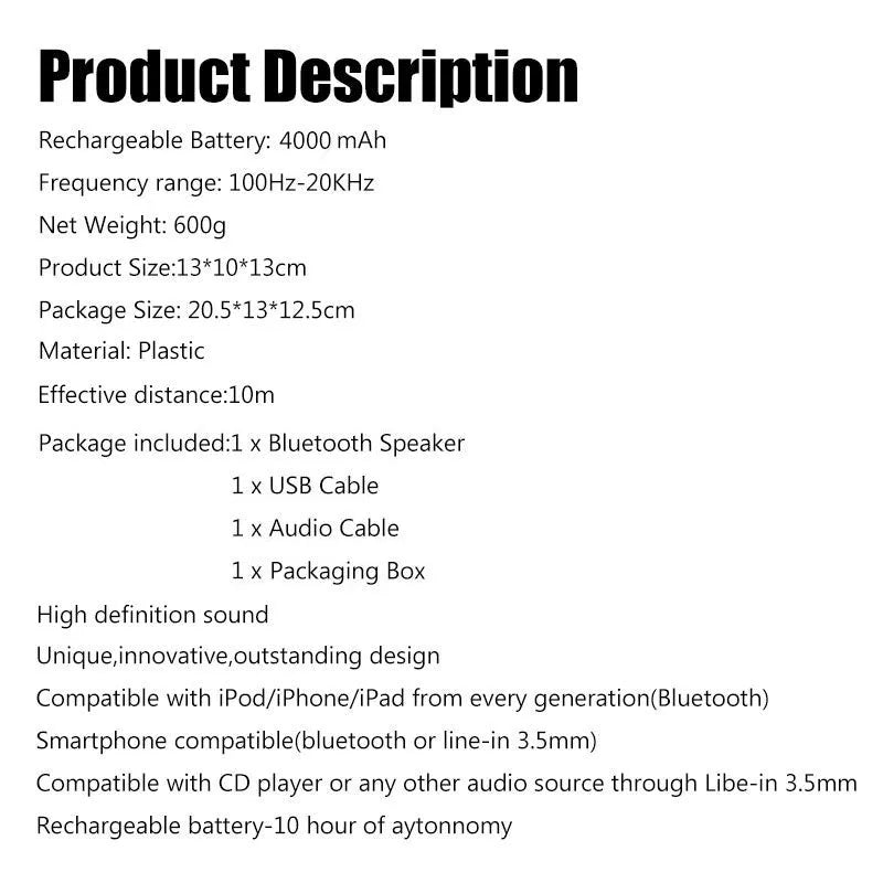 Skull-shaped wireless Bluetooth speaker in black with portable compact design