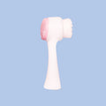 Facial brush with coral fleece hairband set in purple, gray, white or pink colours