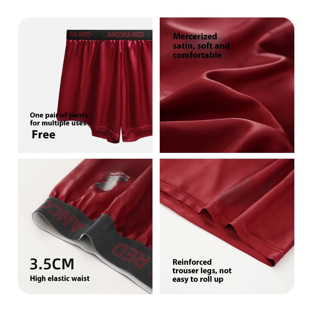 Men's solid colour polyester boxer briefs in black, shown laid flat to display the mid waist design.