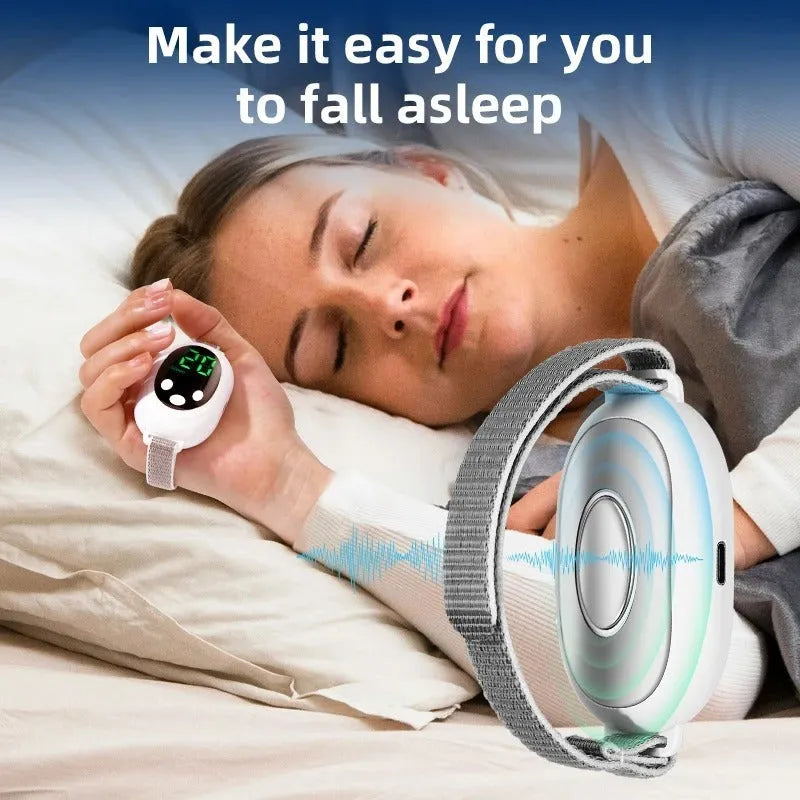 White sleep aid instrument with handheld remote control and USB charging cable