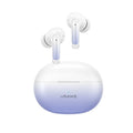 Wireless in-ear sports gaming headset in gradient blue colour with creative design.