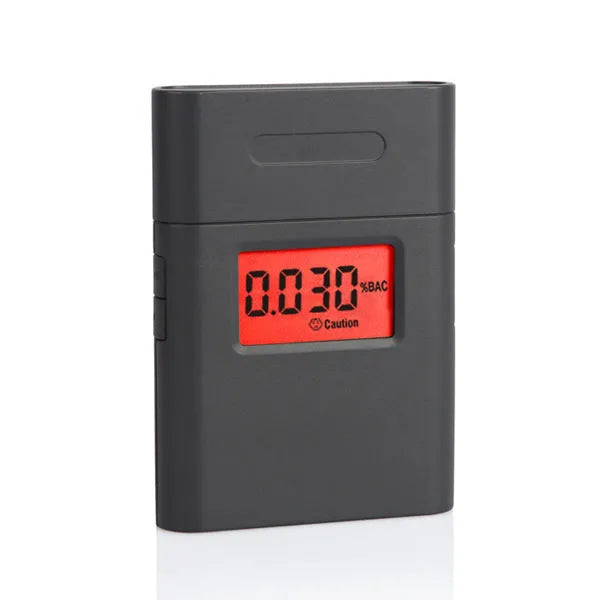 Black AT-838 handheld alcohol breath detector for professional BAC testing.