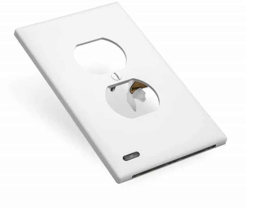 White socket induction night light plugged into a UK wall outlet.
