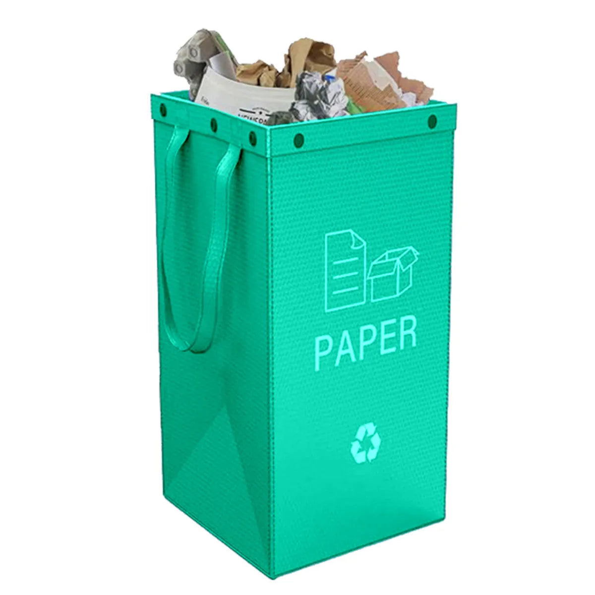 40L handbag-style waste sorting bin in blue colour with 30x50x30cm dimensions