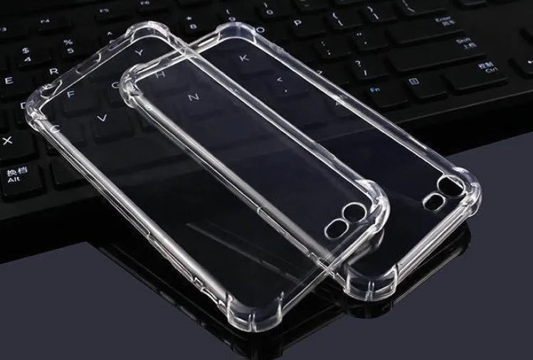 Transparent TPU back cover case for iPhone showing phone's original design