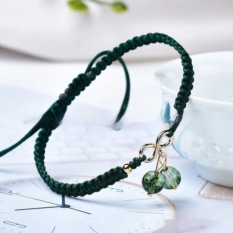 Natural strawberry quartz cherry bracelet for women with fruit-shaped beads in pure natural crystal material