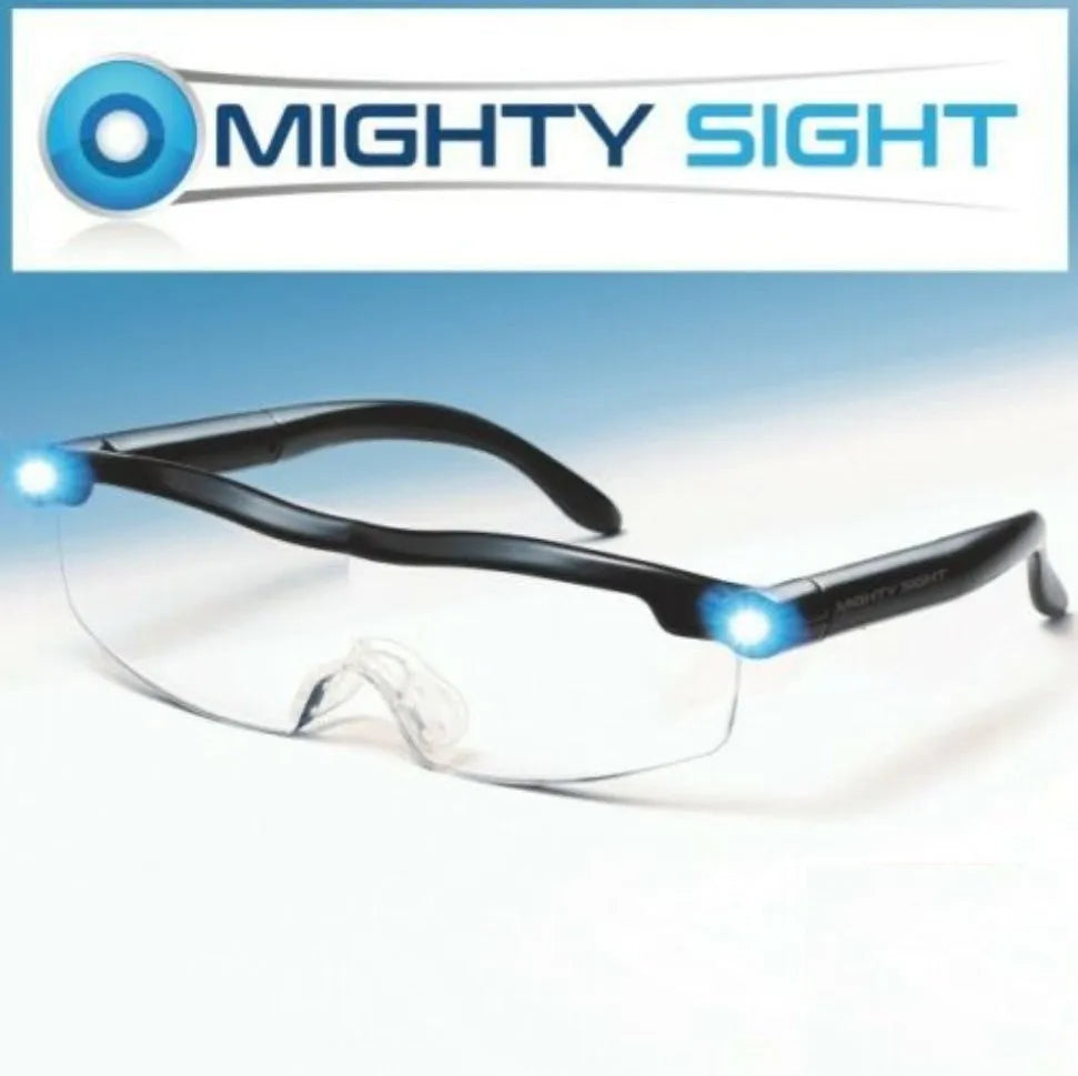 Transparent black USB LED light reading glasses with ABS plastic frame