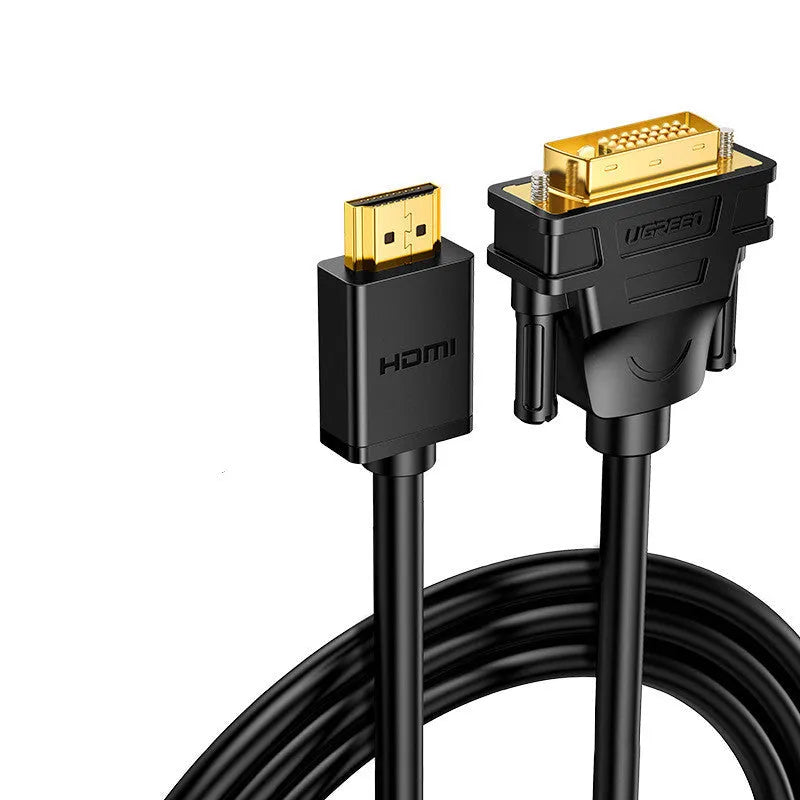 HDMI to VGA adapter cable converting laptop output to projector input with length options from 1 to 3 metres