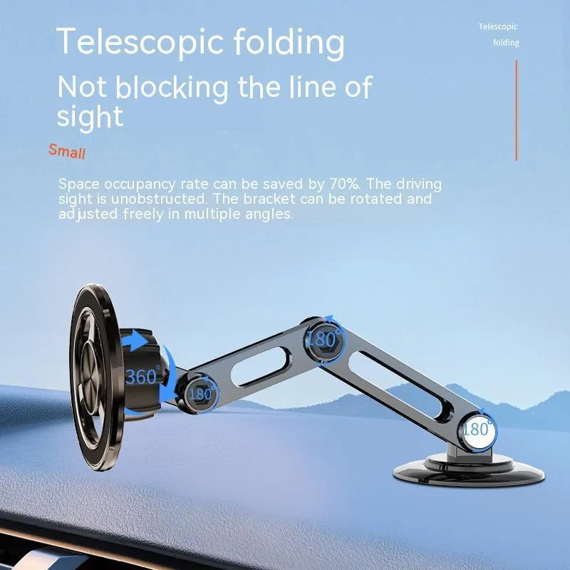 All-metal car magnetic phone holder with magnetic rings in black, silver, gold and rose gold colour options