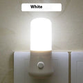 Minimalist white cube plug-in night light with American plug and light colour switch