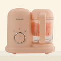 Baby food processor steamer and blender with double mixing blades in green or pink
