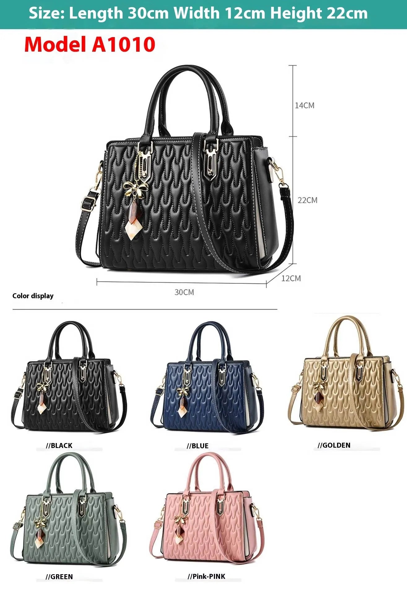 Women's polyester shoulder messenger bag showing large capacity and multiple pocket organisation