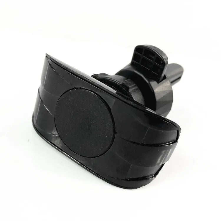 Glory black car phone holder mounted on car air vent with adjustable phone cradle