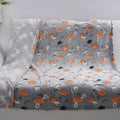 Cartoon-style flannel blanket for kids, shown as an air conditioner cover and throw.