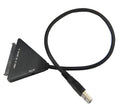 Black USB 3.0 to SATA adapter cable with 7+15 pin interface for 2.5-inch and 3.5-inch hard drives