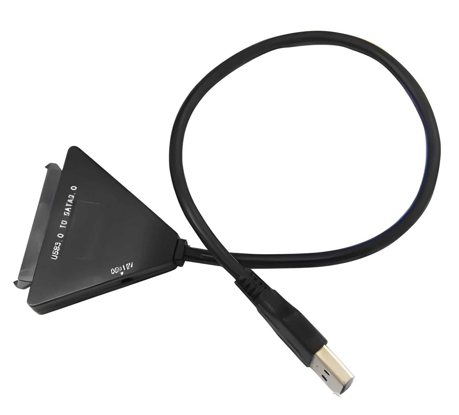 Black USB 3.0 to SATA adapter cable with 7+15 pin interface for 2.5-inch and 3.5-inch hard drives