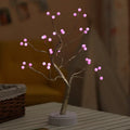 LED Christmas tree light with touch base and USB/battery power in warm white, white, or pink colours