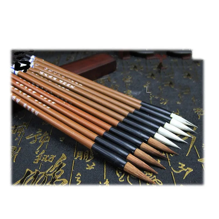 The Cloud Brushes makeup brush with solid wood or bamboo penholder, 21.5 cm length, S M L sizes, Brown or White colour