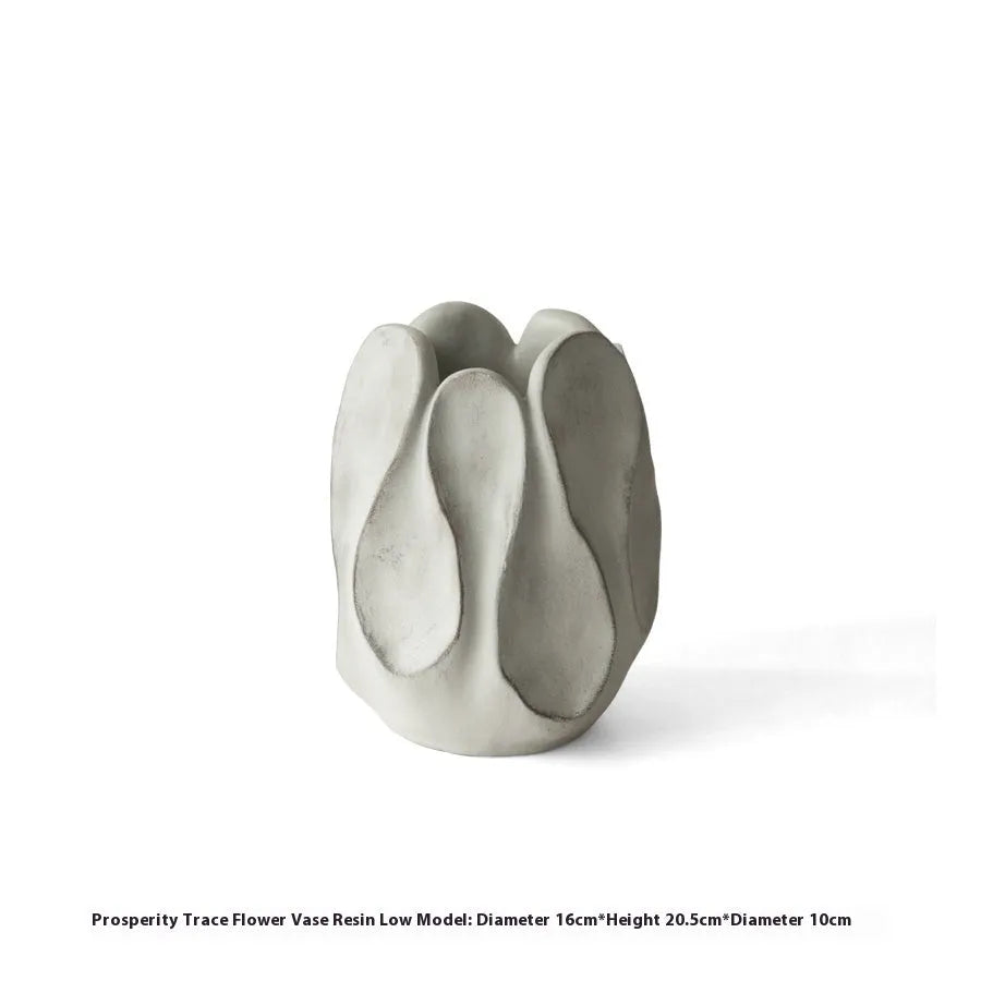 Irregular handmade ceramic vase in magnesium clay for flower arrangements and home decoration