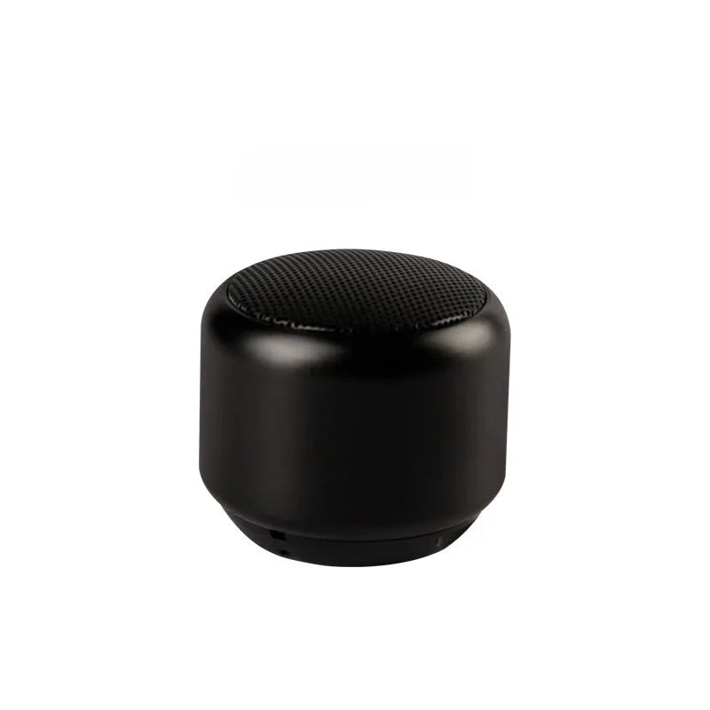 Small portable Bluetooth speaker in black, blue, gold, or pink colour options.