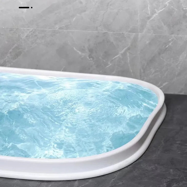 Flexible TPE bathroom water blocking strip for shower floor dry wet separation in black, grey, and white colours