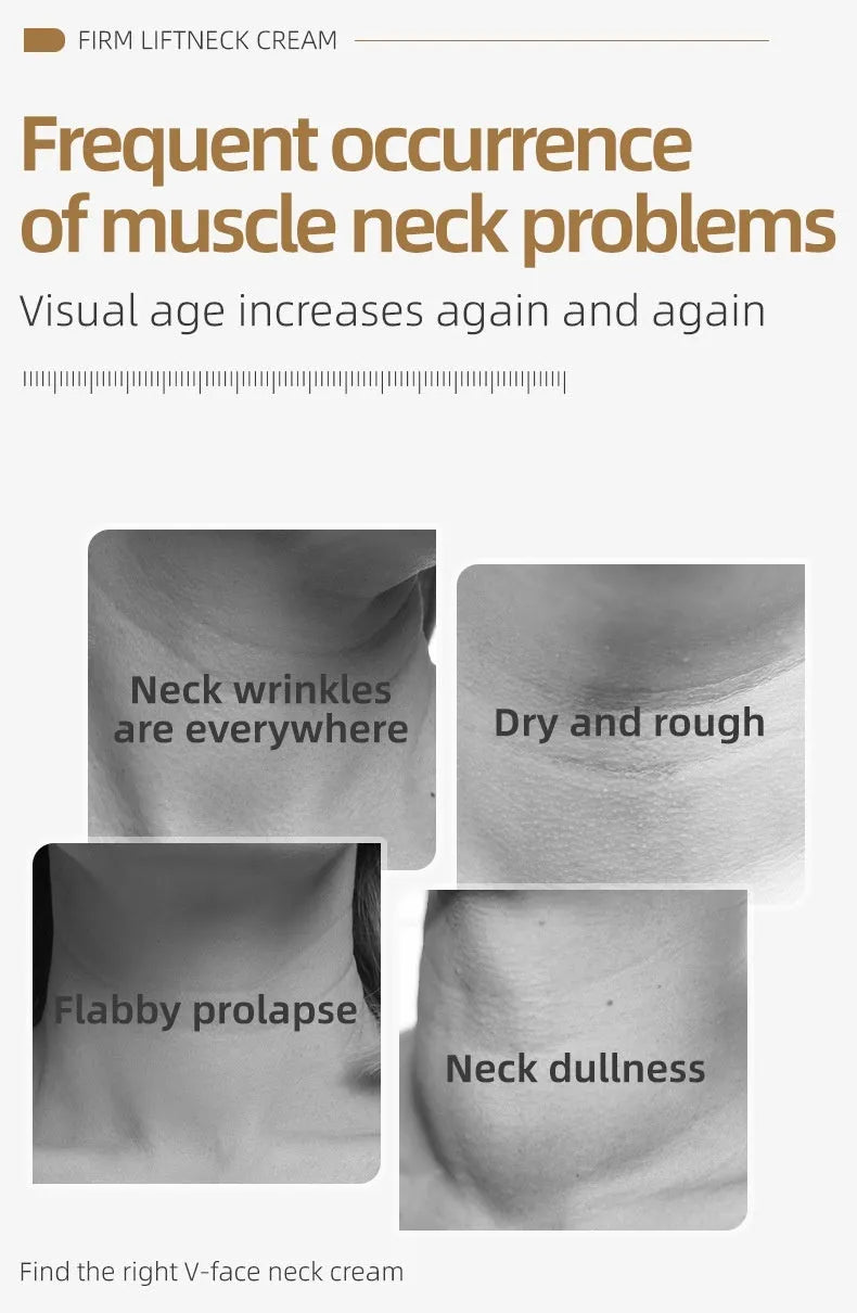 Neck firming massage cream in 120ml container for universal skin types