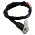 Black stainless steel motorcycle double flash switch with illuminated ring and metal button