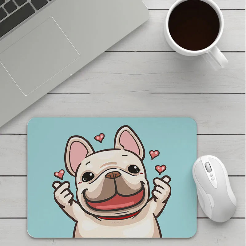 Custom cartoon thickening mouse pad with non-slip rubber base measuring 210x260mm