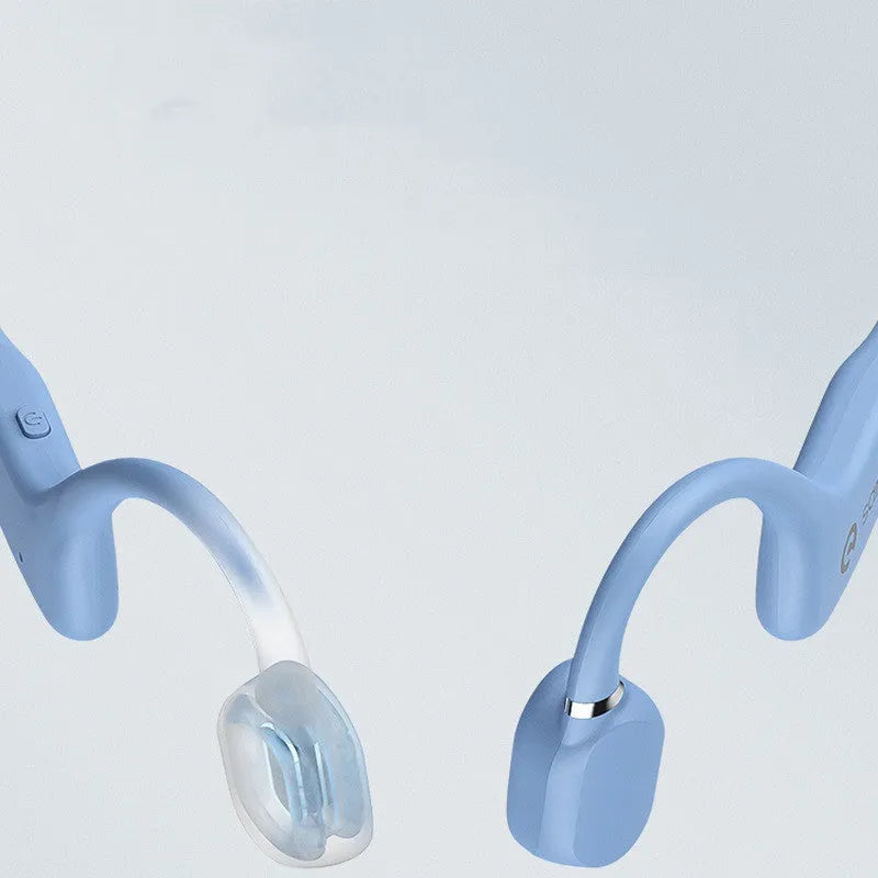 Wireless bone conduction headphones with hanging neck design in multiple colours for sports use