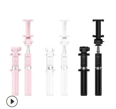 Aluminium alloy Bluetooth selfie stick with tripod legs and remote control for mobile phones