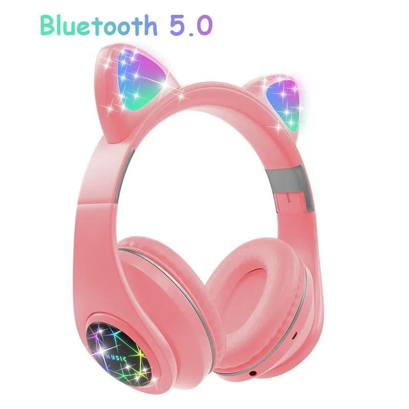 Wireless Bluetooth sports headset with cat ear design in multiple colour options