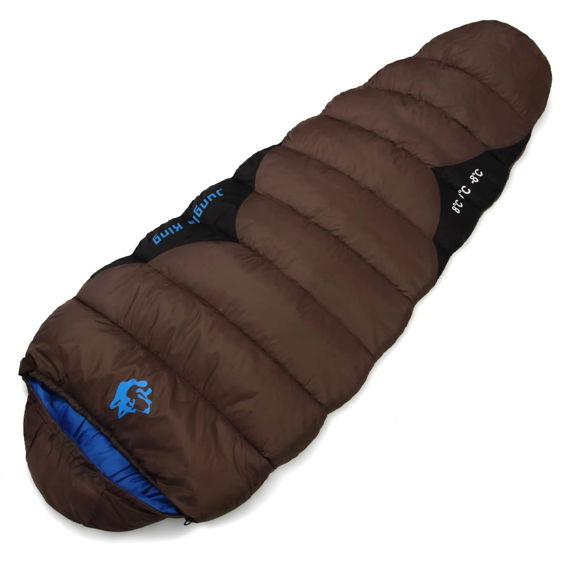 Cotton sleeping bag in Army Green colour with compression bag for outdoor camping and fishing