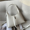 Genuine leather crossbody shoulder bag with sandwich pocket design in dumpling shape