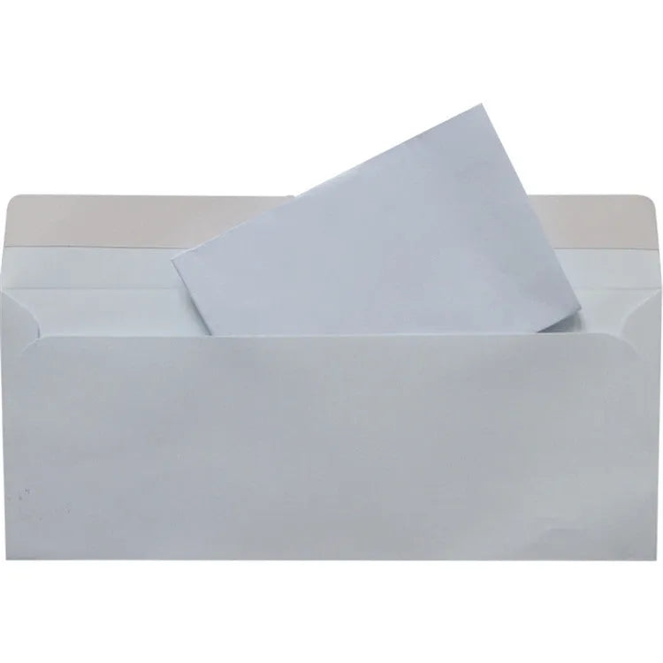 Blue confidential security envelope with tamper-evident self-adhesive seal measuring 105 x 240mm