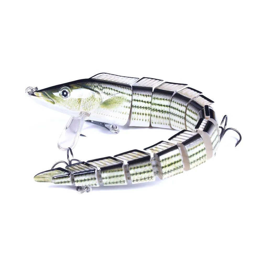 23cm multi-section soft plastic loach fishing lure with #2 hook in one of five colour variations