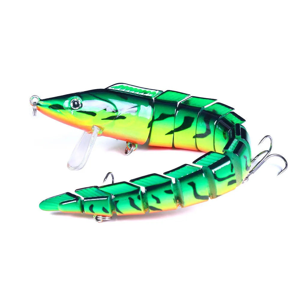 23cm multi-section soft plastic loach fishing lure with #2 hook in one of five colour variations