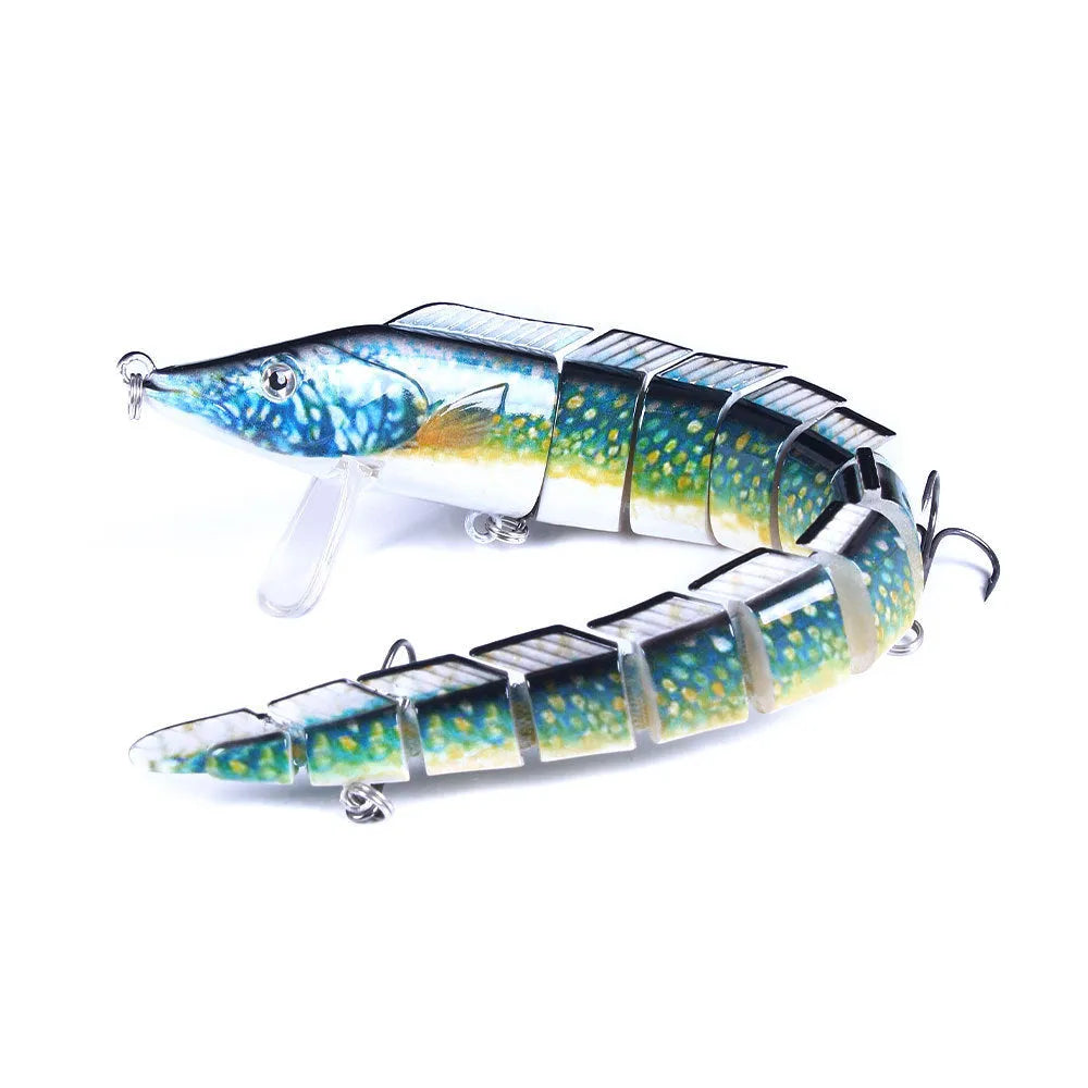23cm multi-section soft plastic loach fishing lure with #2 hook in one of five colour variations