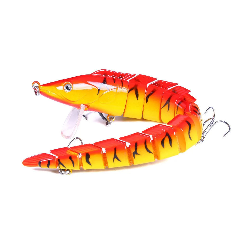 23cm multi-section soft plastic loach fishing lure with #2 hook in one of five colour variations